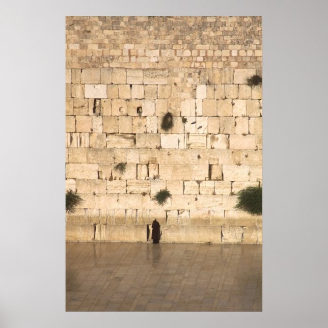 Ein Mann, der an der Western-Mauer betet Poster (Vorne)