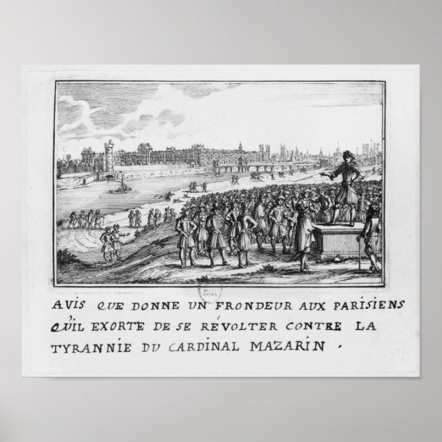 Ein Mann der Fronde, der die Pariser ausruft Poster (Vorne)