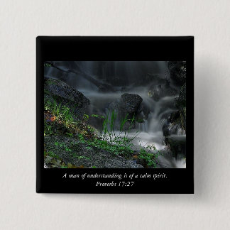 Ein Mann des Verständnisses ist von einem ruhigen Button