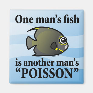 Ein Mann Fisch, ein anderer Mann Poisson Magnet