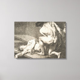 Ein Mann hebt die Legen eines anderen Mannes Leinwanddruck