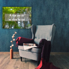 Ein Mann kann nicht mehr kann er Inspiration Poste Poster