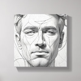 Ein Mann Leinwanddruck