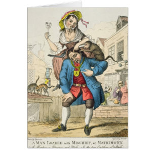 Ein Mann lud mit Unfug oder Ehestand, c.1766