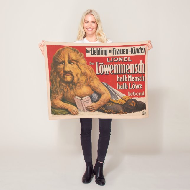 Ein Mann mit Löwenkopf, der Shakespeare liest, 191 Fleecedecke (Beispiel)