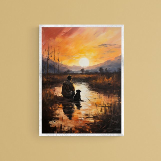 Ein Mann mit seinem besten Freund, digitale Wall A Poster (Von Creator hochgeladen)