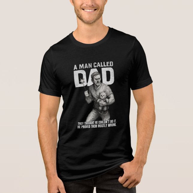 Ein Mann namens Vater Tri-Blend Shirt (Vorderseite)