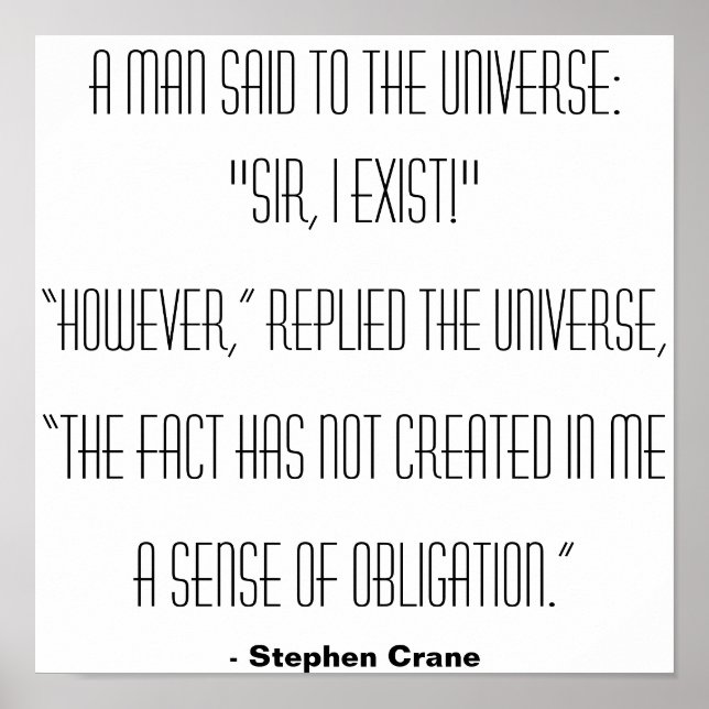 Ein Mann sagte zum Universum... Poster (Vorne)