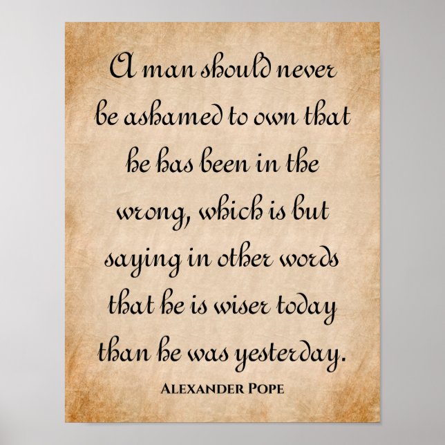 Ein Mann sollte niemals.. Inspirationsangebot Poster (Vorne)