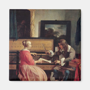 Ein Mann und eine Frau gesetzt durch einen Magnet