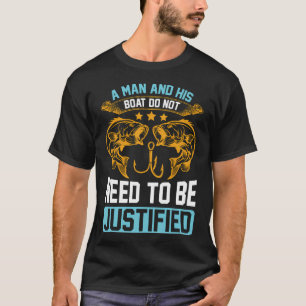 Ein Mann und sein Boot-Design T-Shirt
