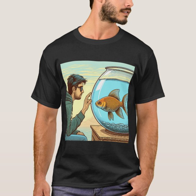 Ein Mann und sein Fisch T-Shirt (Vorderseite)