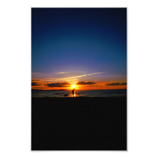 ein Mann und sein Hund Fotodruck