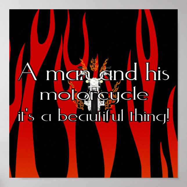 Ein Mann und sein Motorrad Poster (Vorne)