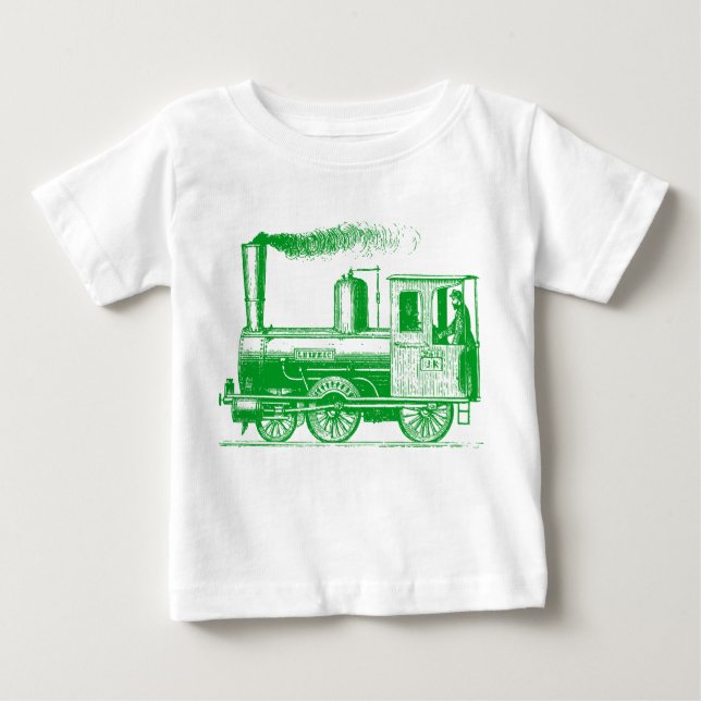 Ein Mann und sein Zug - Gras grün Baby T-shirt (Vorderseite)