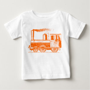Ein Mann und sein Zug - Orange Baby T-shirt