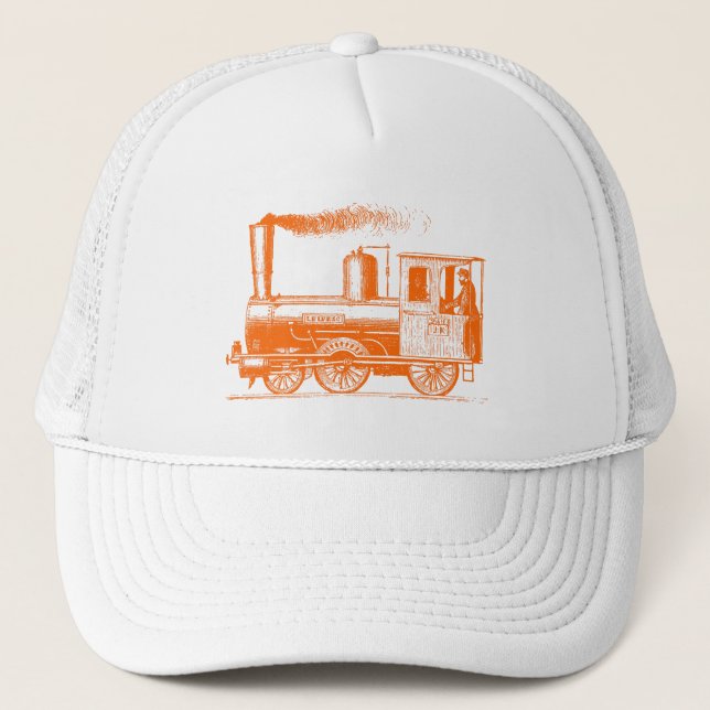 Ein Mann und sein Zug - Orange Truckerkappe (Vorderseite)