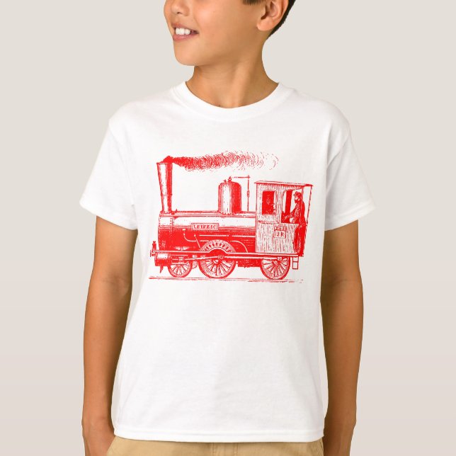 Ein Mann und sein Zug - rot T-Shirt (Vorderseite)