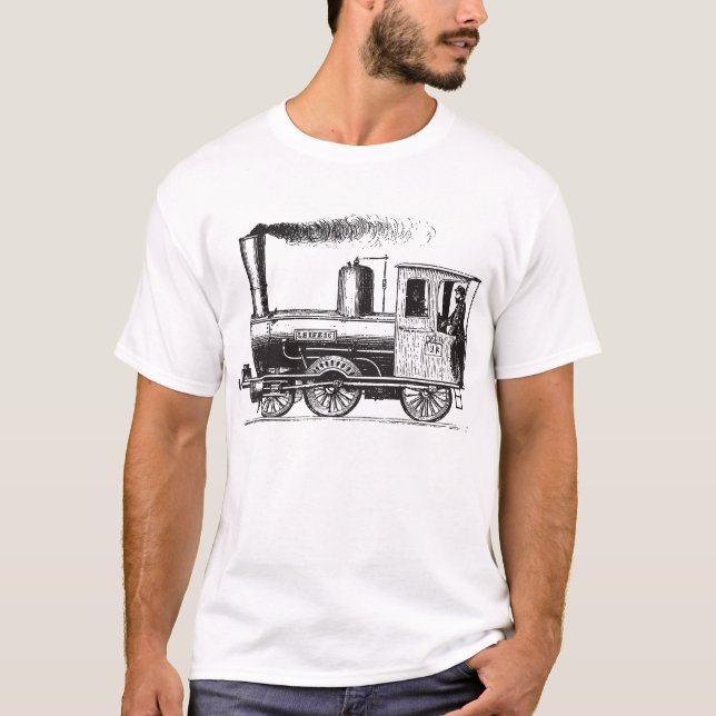 Ein Mann und sein Zug - schwarz T-Shirt (Vorderseite)