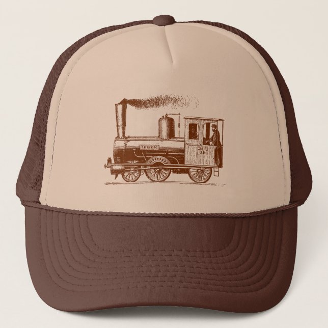Ein Mann und sein Zug - Walnut Truckerkappe (Vorderseite)