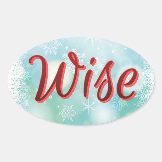 Ein Mantra-Aufkleber "Happy Healthy Wise and Wealt Ovaler Aufkleber (Vorderseite)