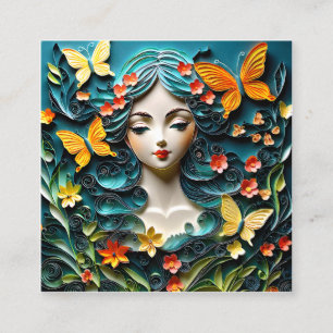 Ein Märchen-Portrait könnte eine Szene mit Schwärm Quadratische Visitenkarte