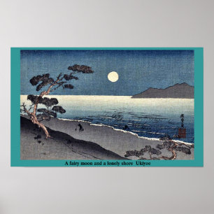 Ein Märchen und ein einsames Ukiyoe Poster