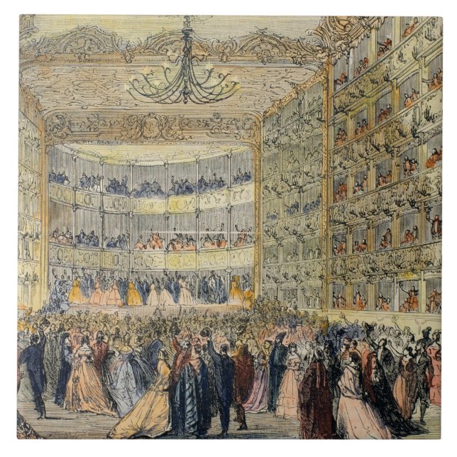 Ein Maskenball am Fenice Theater, Venedig, 19. Fliese (Vorderseite)