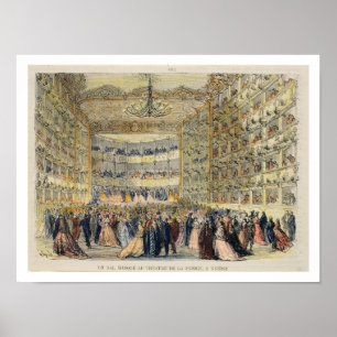 Ein Maskenball am Fenice Theater, Venedig, 19. Poster