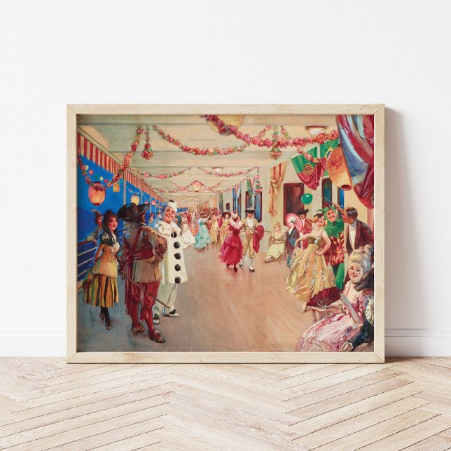 Ein maskierter Ball auf einem Schiff | Victor Gabr Poster (Von Creator hochgeladen)