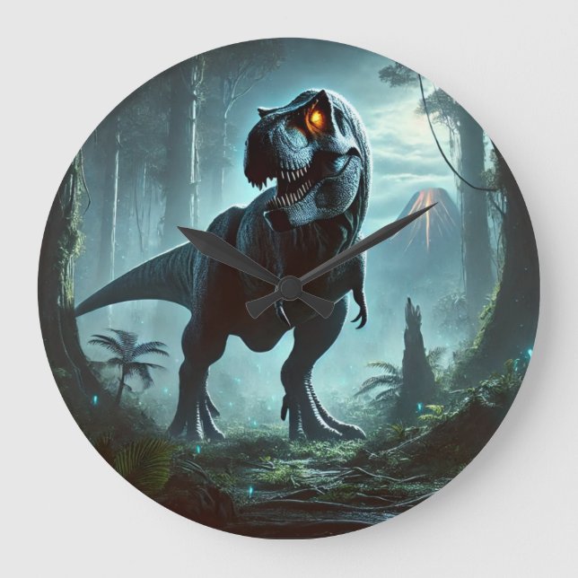 Ein massiver Tyrannosaurus-Rex Große Wanduhr (Vorderseite)