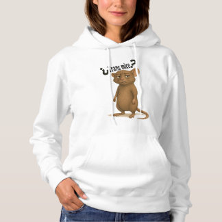 Ein Mäuse, das durch eine dumme Aussage verwechsel Hoodie