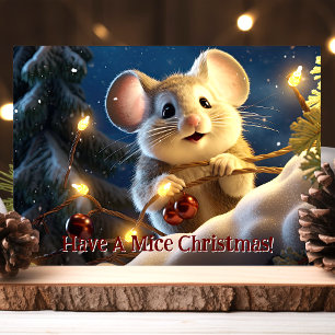 Ein Mäuse-Weihnachten Süße Maus Feiertagskarte