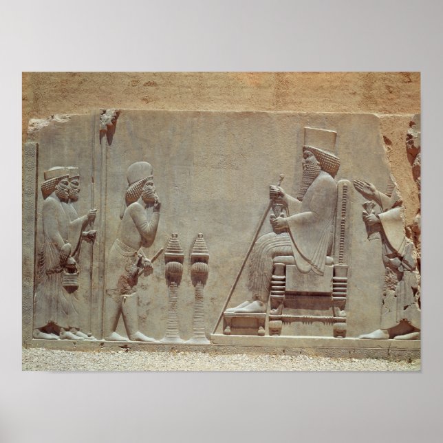 Ein Medianoffizier, der König Darius ehrt Poster (Vorne)