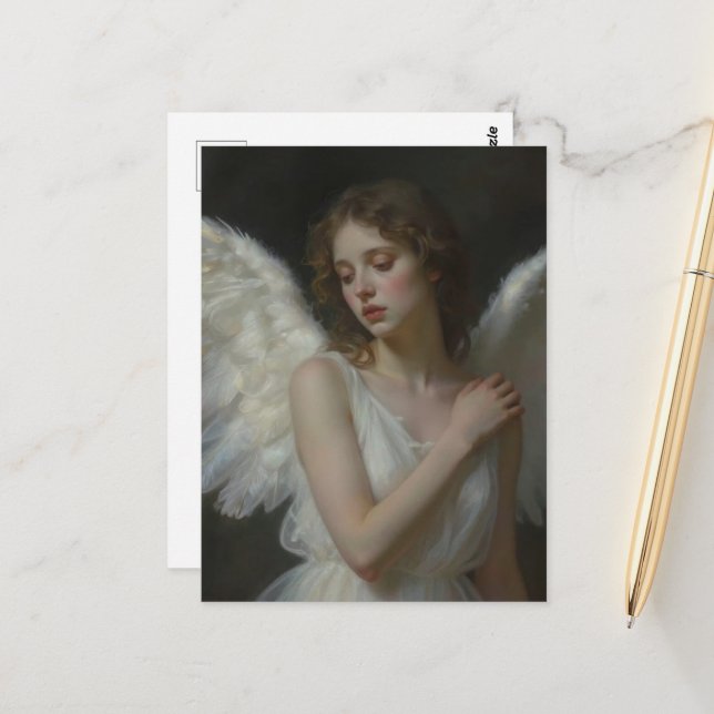 Ein melancholischer Engel Postkarte (Vorderseite/Rückseite Beispiel)