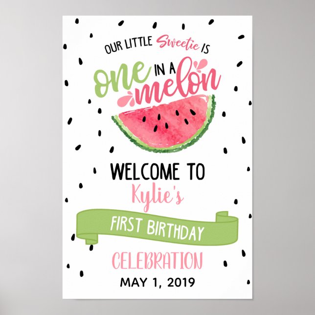 Ein Melon-Begrüßungszeichen Poster (Vorne)