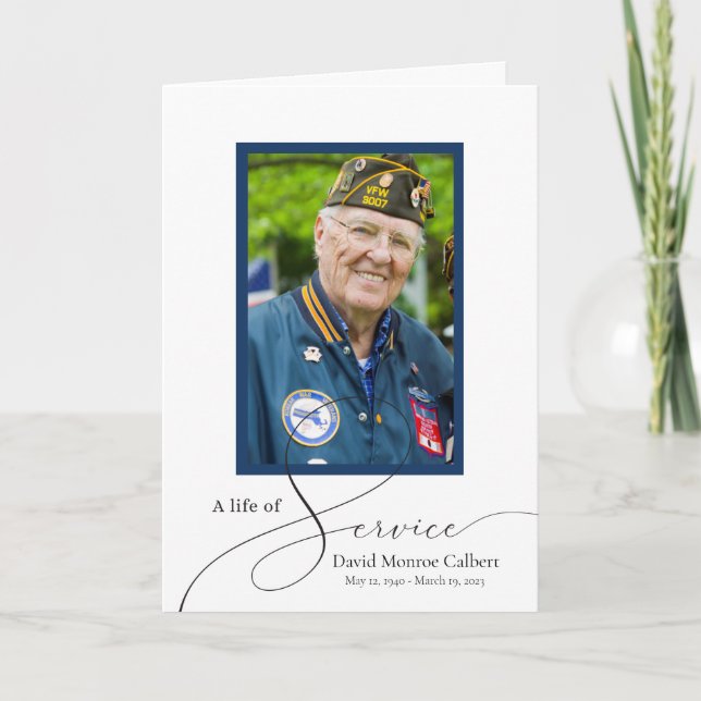 Ein Memorial-Programm für das Leben im Dienste Programm (Vorderseite)