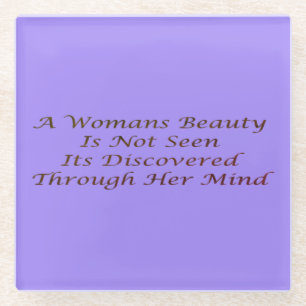Ein Merkmal "Beauty-Frauengedicht" inspiriere Glasuntersetzer