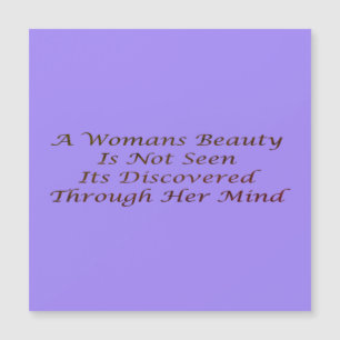 Ein Merkmal "Beauty-Frauengedicht" inspiriere Magnetkarte