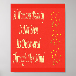 Ein Merkmal "Beauty-Frauengedicht" inspiriere Poster