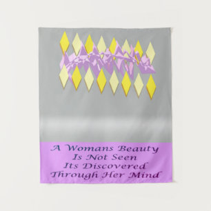 Ein Merkmal "Beauty-Frauengedicht" Wandteppich