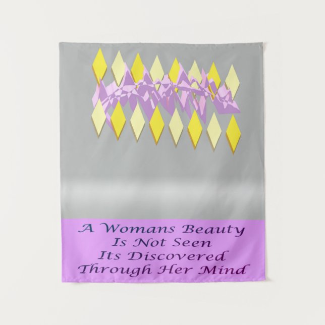Ein Merkmal "Beauty-Frauengedicht" Wandteppich (Vorderseite)