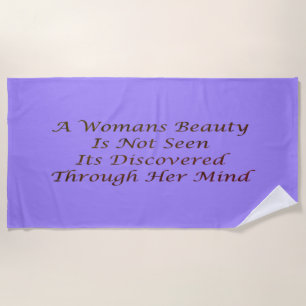 Ein Merkmal "Wash" eines "Womans Beauty"-Gedichts  Strandtuch