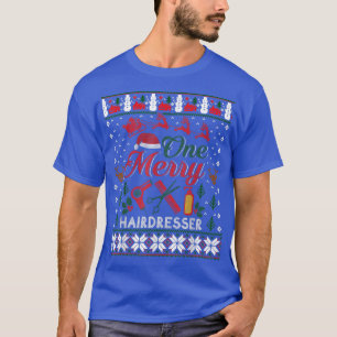 Ein Merry Friseur Friseur Stylist Ugly Weihnachten T-Shirt