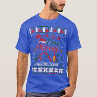 Ein Merry Friseur Friseur Stylist Ugly Weihnachten T-Shirt