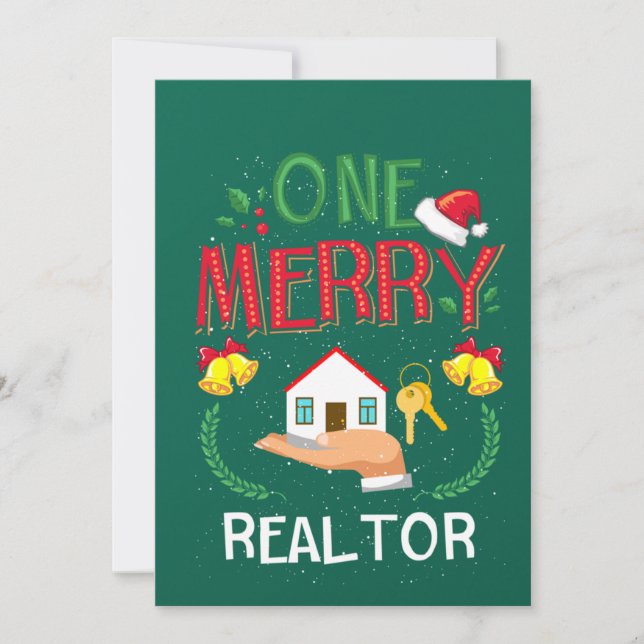 Ein Merry Realtor Real Anwesen Ugge Christmas Einladung (Vorderseite)