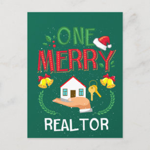 Ein Merry Realtor Real Anwesen Ugge Christmas Postkarte