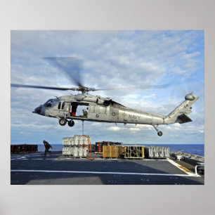 Ein MH-60er Seahawk bereitet sich darauf vor, Muni Poster