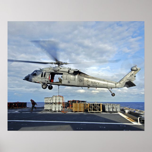 Ein MH-60er Seahawk bereitet sich darauf vor, Muni Poster (Vorne)