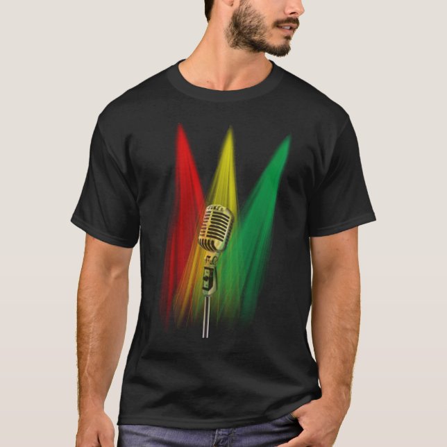 Ein Mic, 3 Lichter T-Shirt (Vorderseite)